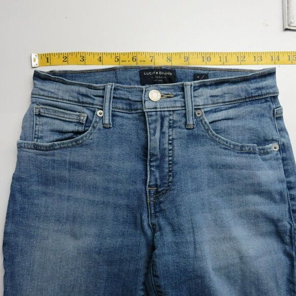 Lucky Brand Mid Rise Super Skinny AVA Jeans Size 4 Medium Wash Blue Denim 28X27 - Picture 10 of 16